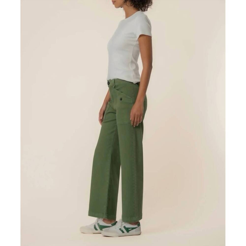 NEW KUT FROM THE KLOTH meg high rise wide leg jeans in dill - Picture 3 of 5